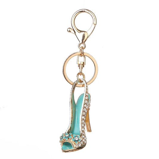 High Heels Rhinestone Keychain