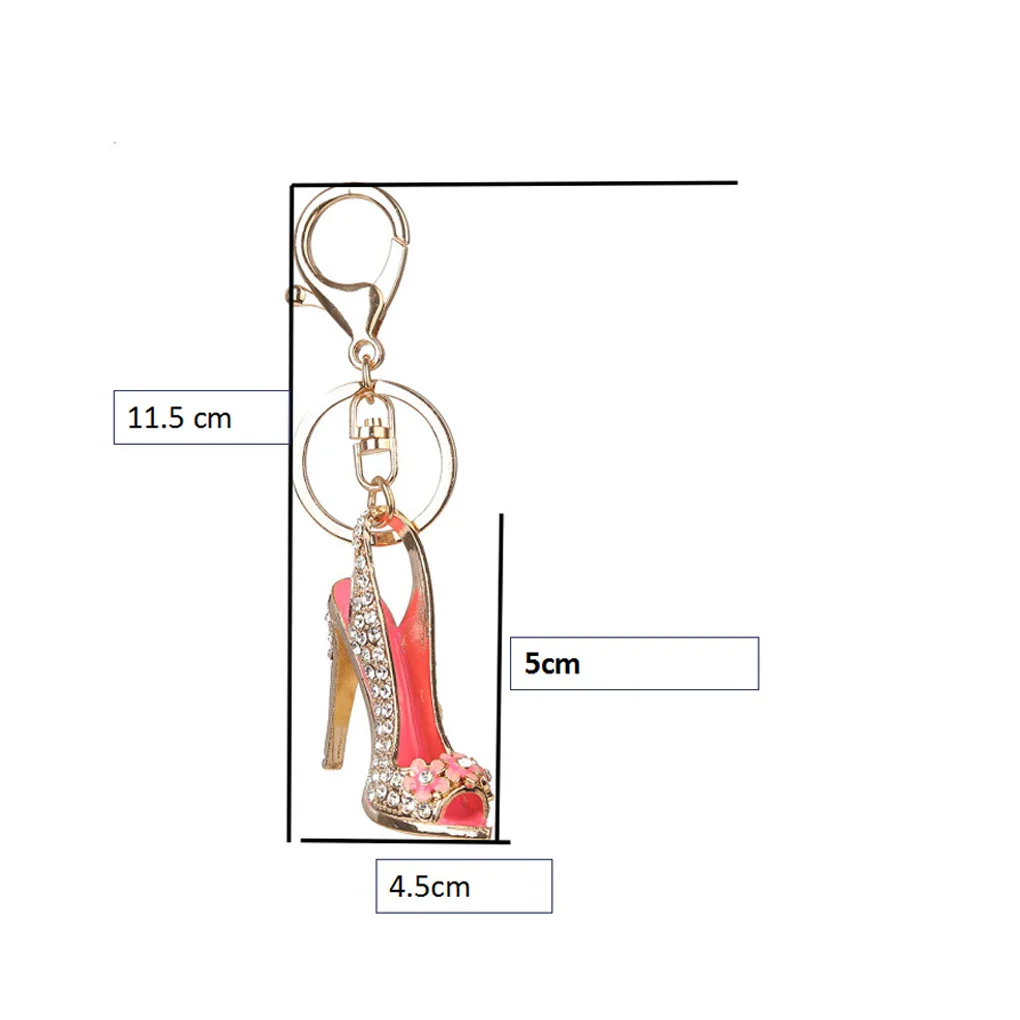 High Heels Rhinestone Keychain