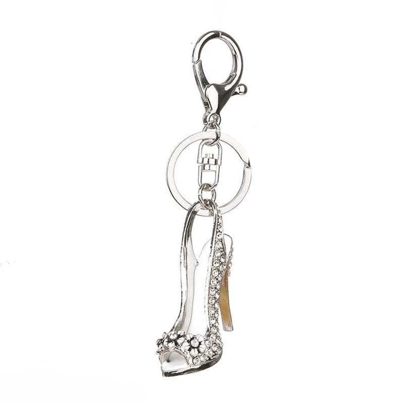 High Heels Rhinestone Keychain